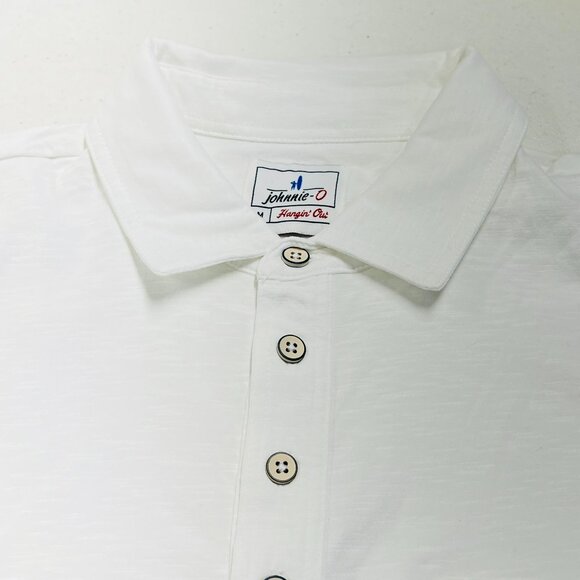 johnnie-O Original 4-Button Polo Shirt - Coastal Wash White NWT Medium - Picture 7 of 9